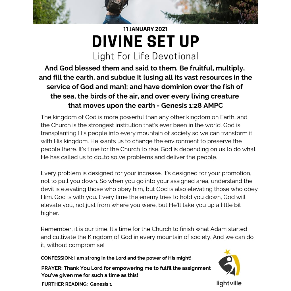 lightvillecc's tweet image. #DailyDevotional #DivineSetup #Lightville