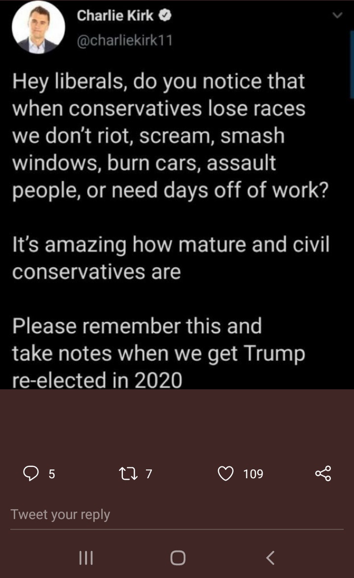 MariMir34306147's tweet photo. Remember this @charliekirk11 
So what do you got to say now about the #MAGATerrorist
#terrorist 
#capitolbreach 
#BlueLivesMatter 
#Capitol 
#kayleighmcenany 
#IvankaTrump https://t.co/EaRpcsxSP0