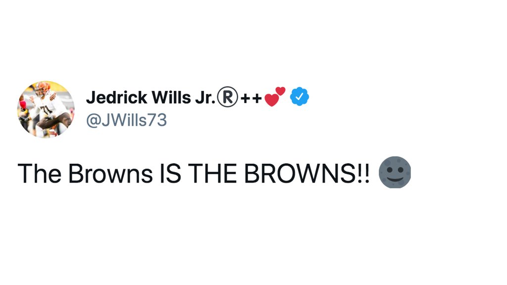 SportsCenter's tweet photo. "The Browns IS THE BROWNS!!" 

The Browns' win had the sports world buzzing. https://t.co/DVFwTReqSn