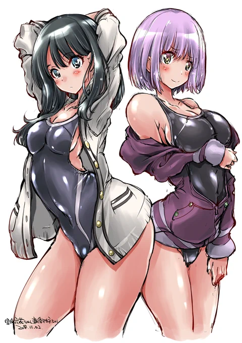 #くそ寒いので水着絵を貼る 寒み… 