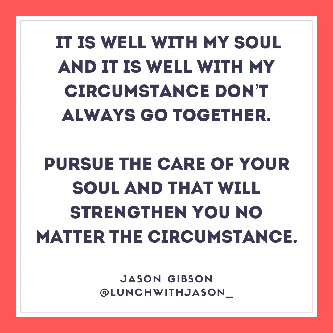 LunchwithJason's tweet photo. What I’ve learned in my journey is that peace on the inside can exist...even when the outside is in disarray. 

It doesn’t mean there is no pain in the present...just that there is hope in something much greater than what I can only see with my eyes.

#personalgrowth #soulcare https://t.co/8mYzTA2Kk7