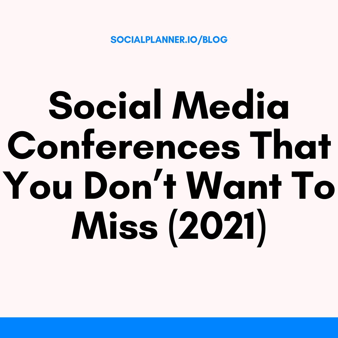 Must-Attend Social Media Conferences. More information in our latest blog post.
Link is in our bio ☝️☝️☝️

#socialplanner #contentcreator #marketing #workfromhome #stategy #smallbusiness #digitalmarketing #contentmarketing #business #SMM #blogger #socialmediamarketing #SEO