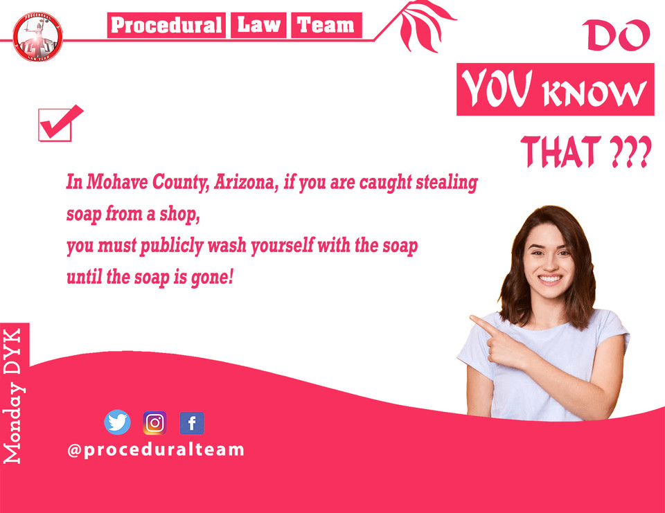 proceduralteam's tweet photo. #dykmonday #plteam
Caught stealing soap in Mohave County, Arizona.
Enroll to join the PLT - https://t.co/uothOXMZkp https://t.co/mgwMDPEpml