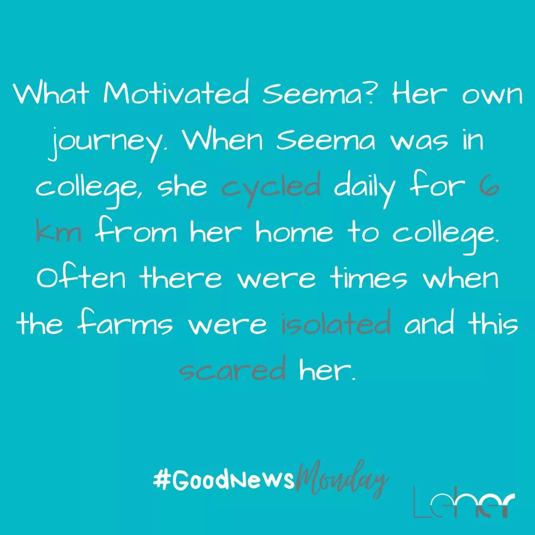 LeherIndia's tweet photo. Meet Seema Dhaka, a police officer who rescued 76 children in three months. 
It is nice to hear stories of how the system works.
Source: @womensweb 
To read the full story
➡️ https://t.co/iO7g2aPxoP
#GoodNewsMonday #WhyDoBoring #LetsMakeMondaysGoodAgain https://t.co/Se0oJVuAOh