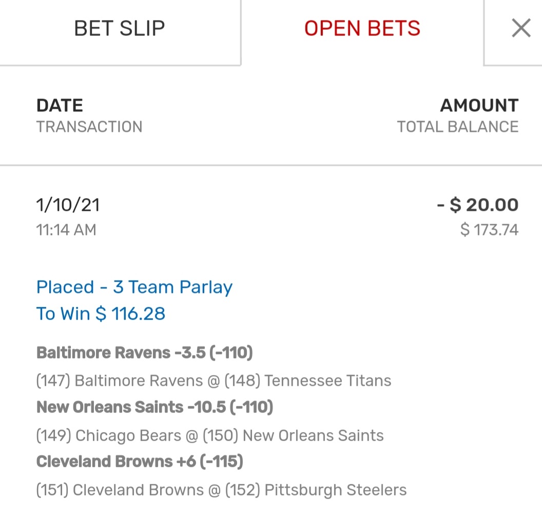 Thank you Cleveland for waxing Pittsburgh and making me $119 on a $20 parlay bet.