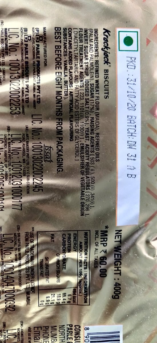 Devang91608041's tweet photo. @ParleFamily @ParleKrackJack @britaniafoods @TOIMumbai @TOIIndiaNews @kanjurmarg @DMartSupport @DMartOfficiall @fssaiindia Mobile Number - 8097546494 / 7715927959
Email - devang.boghani@gmail.com https://t.co/fCw0sMg0Rx