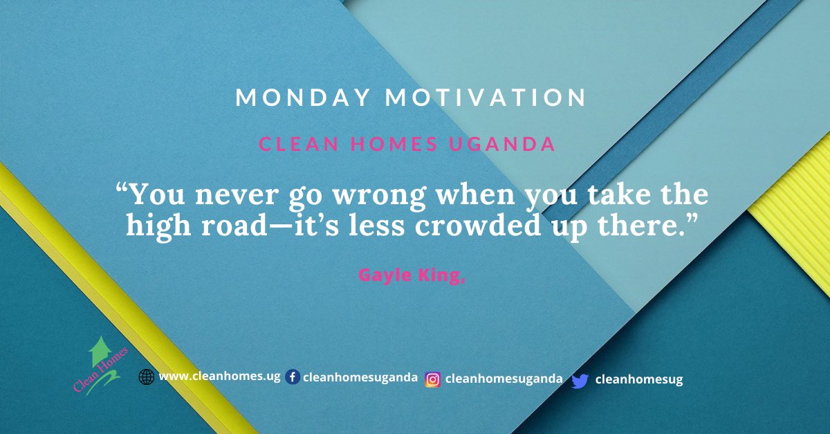 CleanHomesUG's tweet photo. It’s always the right time to do the right thing.
#MondayMotivation https://t.co/FBg2KvgRd5