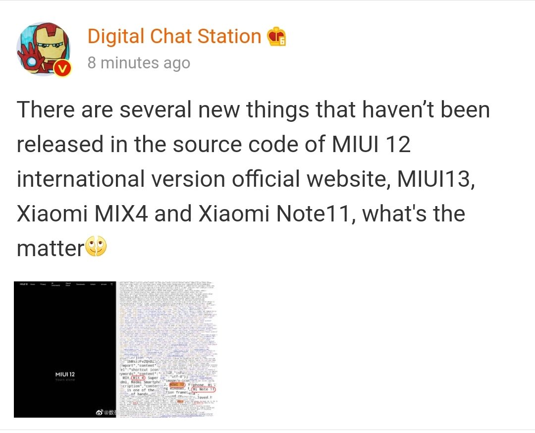 anujatri005's tweet photo. #MIUI12 Source Code Unveils Some Suspicious Things about Unreleased #tech
#MIUI13 ; #MiNote11 ; #MiMix4 🤕
Great 😊
RT'S & FOLLOW 📌
#Xiaomi #Redmi9T #RedmiNote9T #RedmiNote10pro #RedmiNote10 #IoT #AI #innovation https://t.co/v6inLiotST