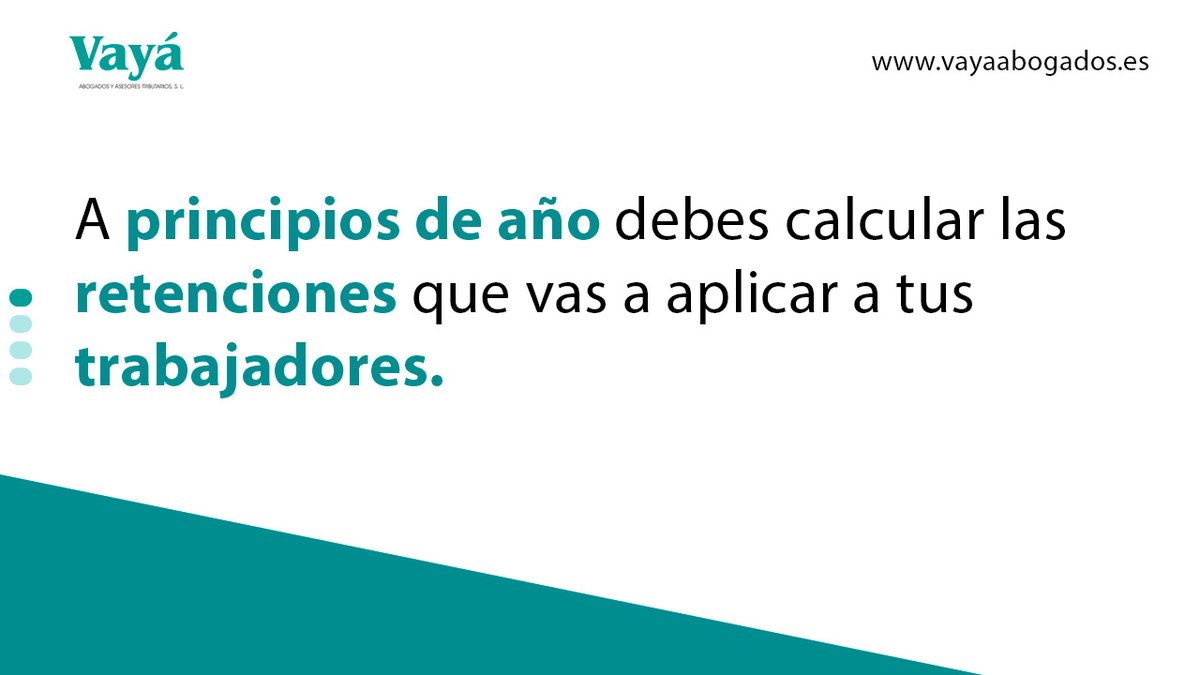VayaAbogados's tweet photo. A principios de año debe #calcular las #retenciones que va a aplicar a sus #trabajadores.
https://t.co/nWCcENDVqw
#vayáabogados #asesoríavalencia #asesoría #retención #retenciones #situaciónpersonal #modelo145 #aeat #agenciatributaria #salario #nómina #trabajador #cálculo https://t.co/iLBfzPI2uF