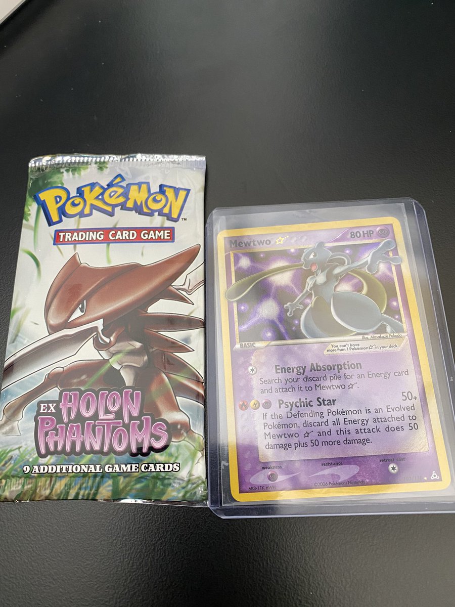I_AM_WILDCAT's tweet photo. So uh...I just opened my first ever pack of EX Holon Phantoms...

PSA 10 value is $5,500 https://t.co/Z4leWiKihd