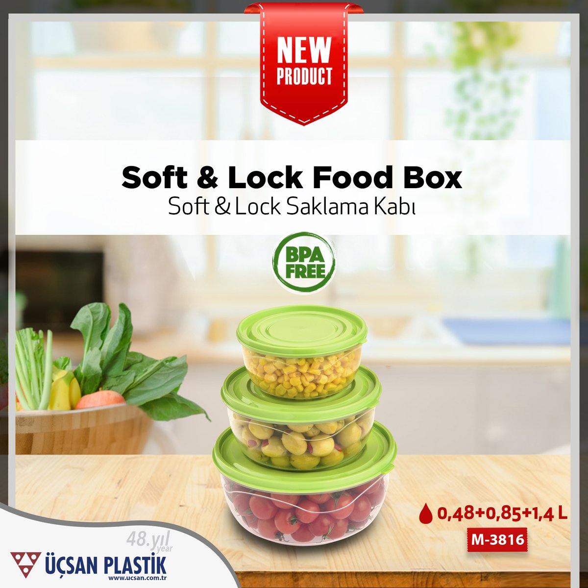 New Product
M-3816
SOFT &amp; LOCK FOOD BOX - 0,48 L + 0,85 L + 1,4 L

M-3816
SOFT &amp; LOCK SAKLAMA KABI - 0,48 L + 0,85 L + 1,4 L

#newproduct #softlockfood #softlockfoodbox #newtrend #softlocksaklamakabı #newcollection #üçsanplastik