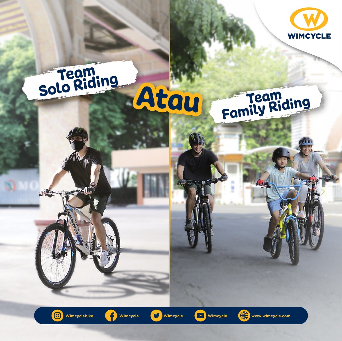 wimcycle's tweet image. Happy Monday Wimmers! 
kemarin gowes kemana nihh? kalian termasuk tim mana nih waktu gowes, suka yang solo riding atau family ride??
.
#wimcycle
#wimcyclebike
#soloriding
#familyriding
#keluargasepedaan
#keluargawimcycle