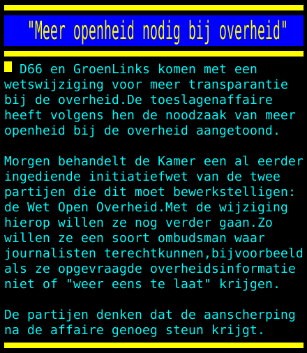 Ambtelijke openheid