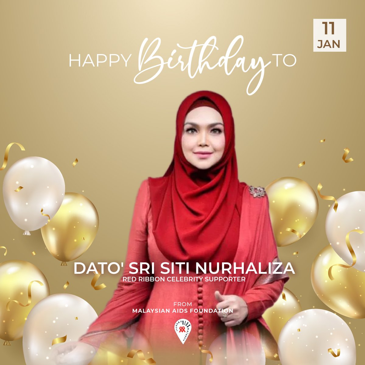 Malaysian Aids Foundation On Twitter Happy Birthday To Our Rrcs Dato Sri Siti Nurhaliza Thank You For Being An Important Ally To The Plhiv Community Sitinurhaliza Tokti Ctdk Birthday Rrcs Redribbon