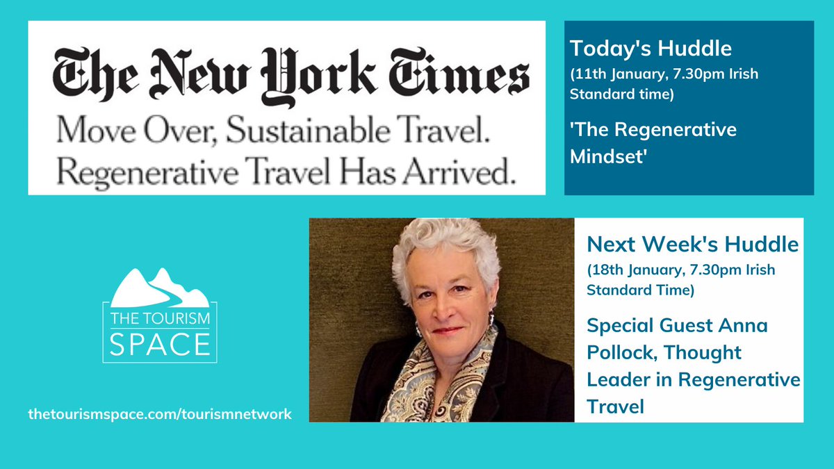 In The Huddle today: Is #RegenerativeTravel just a new buzz or will it truly shift the tourism industry mindset? 
Find out how to join the chat and our Better Tourism Business Network on thetourismspace.com/tourismnetwork. #tourismbusinessmembership #thetourismspace #uktourismbusiness