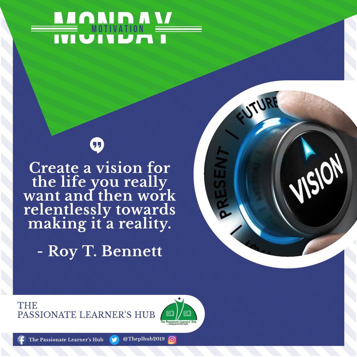 theplhub2019's tweet photo. Hello leader!
It's a new year and I know most of us have a lot on our mind to achieve this year.
But guess what, it's not enough to just have it on our mind we should also write it down and work tirelessly in achieving them.
#MondayMotivation
#createvision https://t.co/L4nnVY1PU4