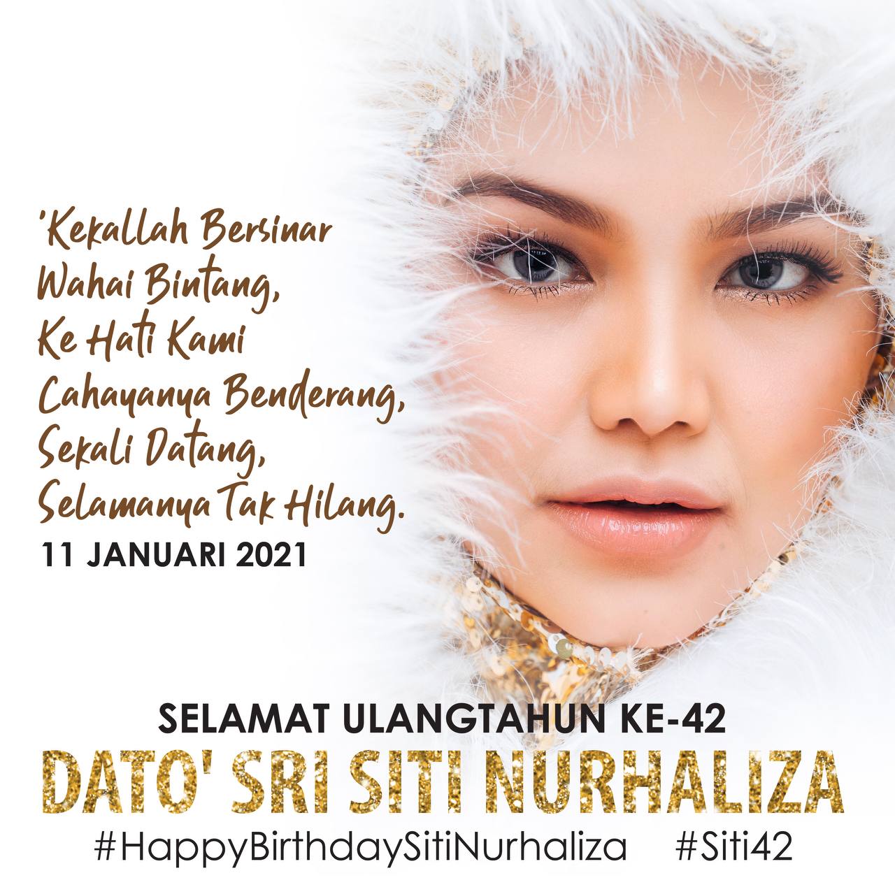 Happy birthday to my dearest, Siti Nurhaliza~    