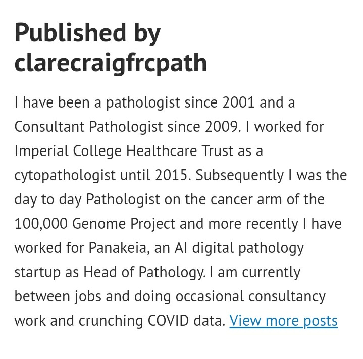 Of the 10 authors Clare Craig, a pathologist, does appear to have much more relevant professional credentials on science than at least 8 or 9 of the others. She has made been making an argument about False Positive Rates (which has been a contested/contentious issue)