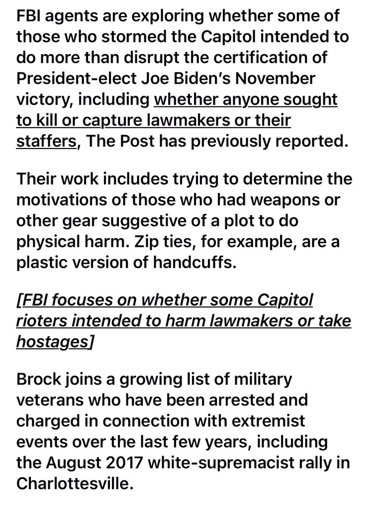 Our two zip tie guys - Munchel & Brock - are being investigated by the counter terrorism section of the DOJ.Good job Twitter!  https://www.washingtonpost.com/local/legal-issues/eric-munchel-larry-brock-arrested-capitol-zip-ties/2021/01/10/143b87cc-538f-11eb-a08b-f1381ef3d207_story.html