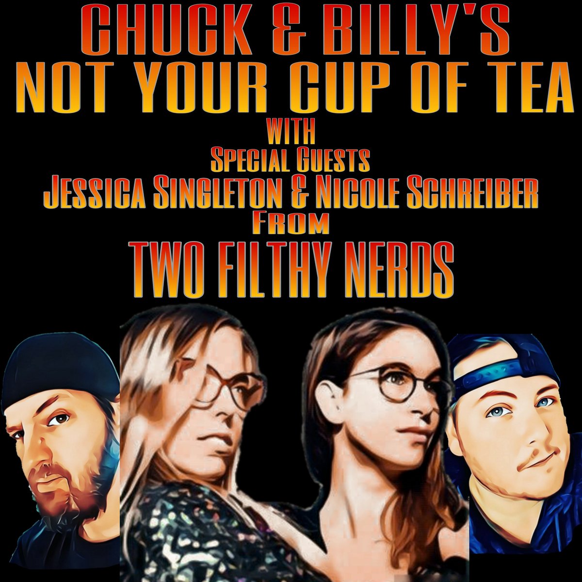 BreedSinister's tweet photo. Chuck &amp; Billy get to interview @twofilthynerds they are funny as fuck and we are honored to have them as our guests. So join us on Podbean Friday January 29 at 8pm eastern 7pm central and 5pm pacific...because we will make you laugh so hard it will feel like your getting fisted. https://t.co/EW43ZbbP6K