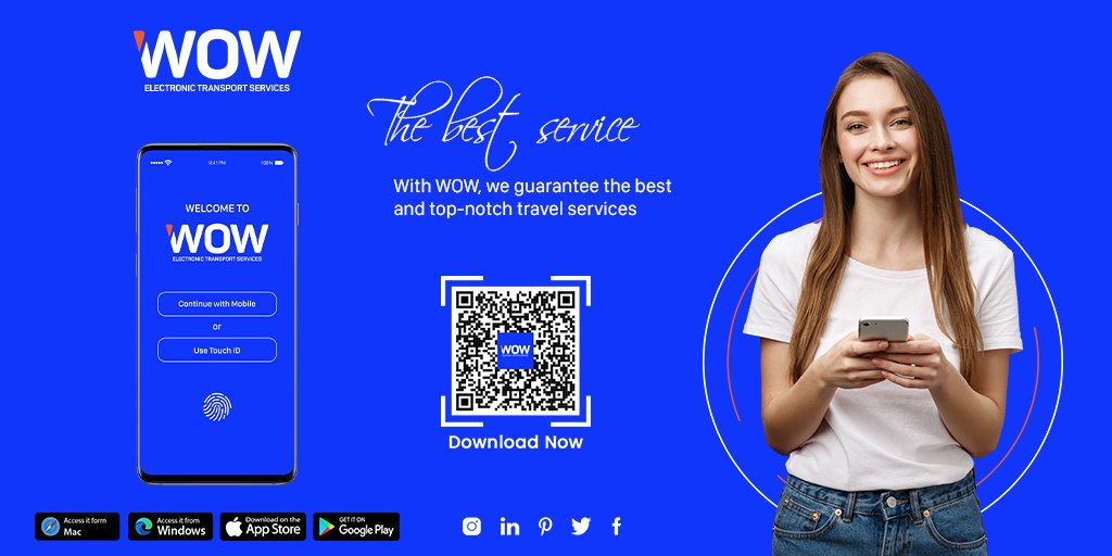 wow_limited's tweet photo. The best service!
With WOW, we guarantee the best and top-notch travel services .

Download Now
 WOW Leader App:https://t.co/Ym6SiIEVZj
WOW Customer App:https://t.co/ElI0j79MvI
WOW Customer App available on App store :https://t.co/0XhJ7RCuQS
.
#Wow #wowelectronictransportservice https://t.co/8I3rToIGR3