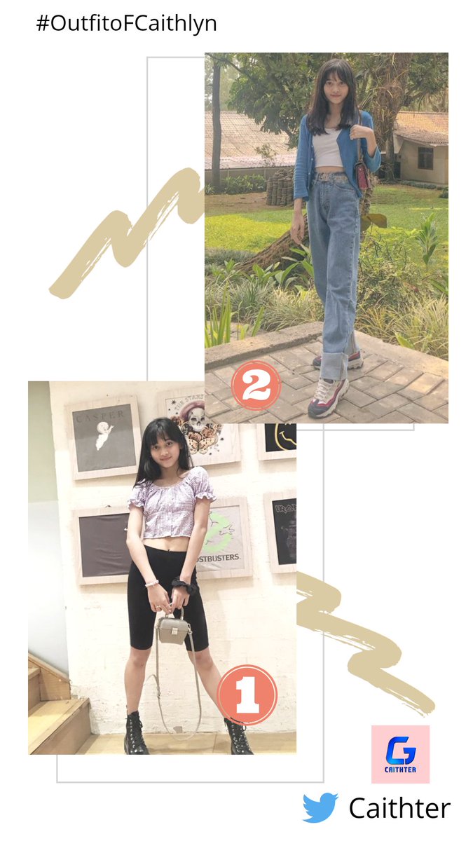 caithter's tweet photo. Hallo kakak-kakak maap Mimin telat post #OFC (Outfit oF Caithlyn) weekend kemaren..
Ada yang nungguin ? Hehe
Ini #OFC Minggu ini, kalian suka style dari @G_CaithlynJKT48 yang mana nomor berapa nih ?
Mimin sih pilih 2 karna casual bgt stylenya dan simple dipake jalan hehe https://t.co/i4D2Xz63s2