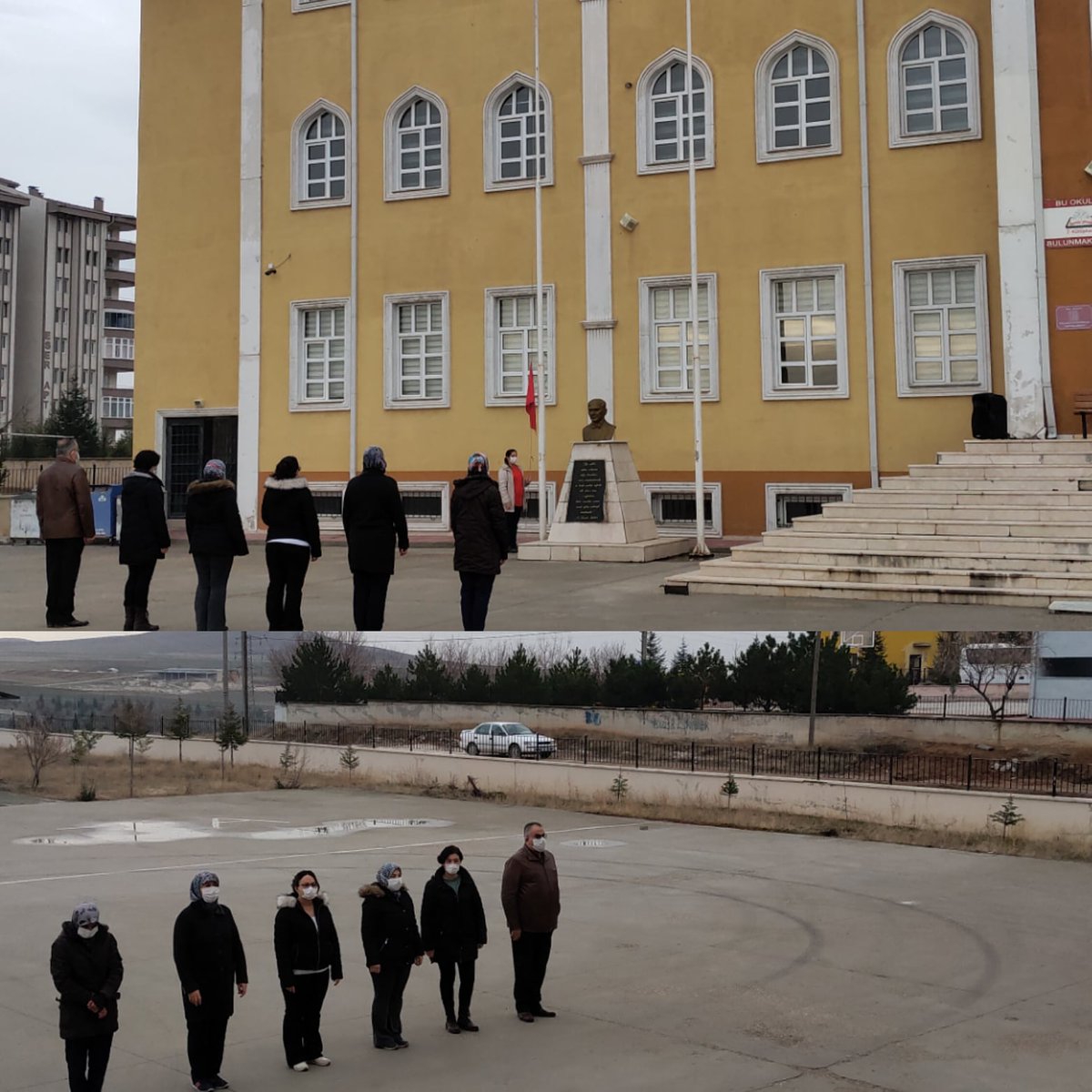 Salgın nedeniyle bir süredir gerçekleştiremediğimiz bayrak törenini yaparak, şanlı İstiklal Marşı'şımızı 11.01.2021 tarihinde saat 10.00'da okul bahçemizde idarecilerimizin ve okul çalışanlarımızın katılımıyla okuduk. @aakinci26 <a href="/hkncrt1/">hkncrt</a>