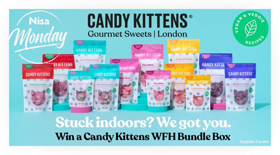 Say hello to another #NisaMonday! This week we have a prize perfect for those who are working from home! RT+FOLLOW for your chance to WIN 1 of 4 <a href="/candykittens/">Candy Kittens</a> WFH Bundle Boxes! Which flavour is your favourite? 🍓 🍉
T&amp;Cs: bit.ly/3npTVvG
Closing Date: 17th January 2021
