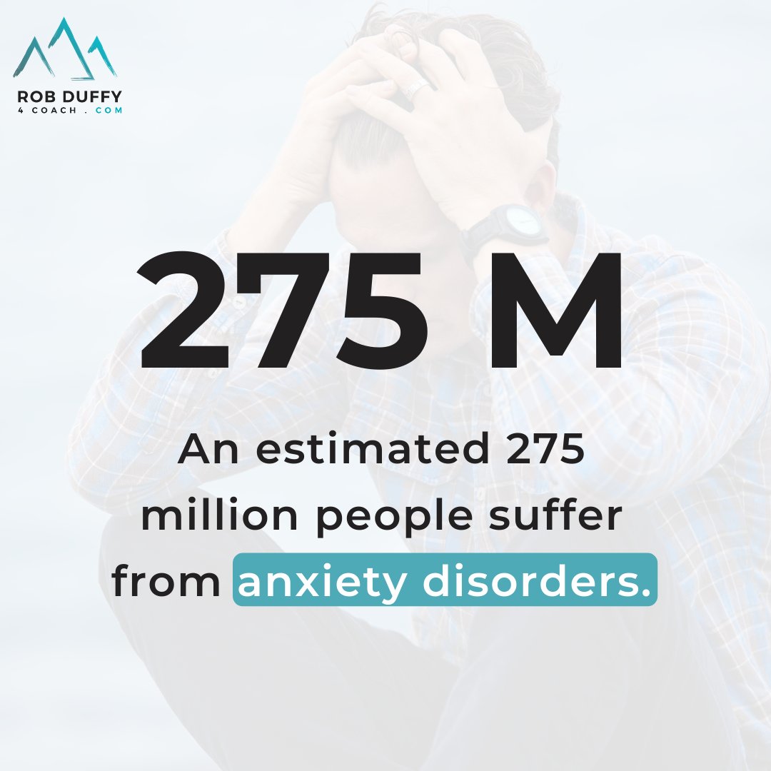 robduffy4coach's tweet photo. 📊 That’s around 4% of the global population, with a spread of between 2.5% and 6.5% of population per country.
👩 Around 62% of those suffering from anxiety are female (170 million), compared with 105 million male sufferers.
#RobDuffy #LifeChoiceSolutions #LifeCoaching https://t.co/yo0RDXWmDT
