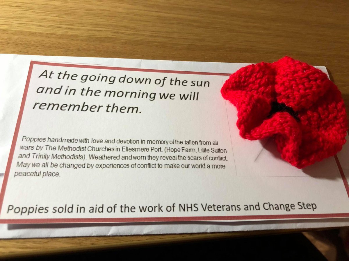ChangeStepWales's tweet photo. We would like to say a HUGE #thankyou to Hope Farm Methodist Church who recently made a very generous #donation of £1,900 to #ChangeStep which they raised through selling poppies knitted by members of the church 👏
#grateful #veterans https://t.co/L7rYHMac3D