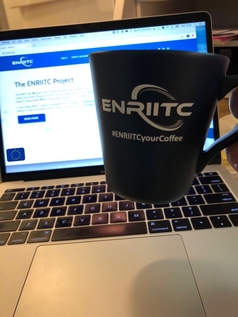 Back to work 🏫 and yet ready to #ENRIITCyourCoffee using this nice cup ☕️ 
Thanks @ENRIITC_eu for the lovely attention 🎁 ☺️I am looking forward to #ENRIITCyourNetwork in 2021!
#innovation #researchinfrastructures #EUprojects #H2020