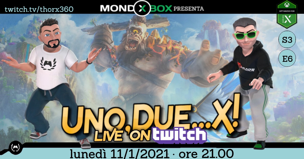 UnoDueX's tweet photo. 📢 Nuova puntata in arrivo!

👉 Stasera si parlerà di attualità, delle news più interessanti degli ultimi giorni e delle nostre (vostre) aspettative videoludiche per il 2021

🎙️ Appuntamento su https://t.co/c8ikrwJX8R a partire dalle ore 21

#UnoDueX #Xbox https://t.co/6Y9yZvkX2M