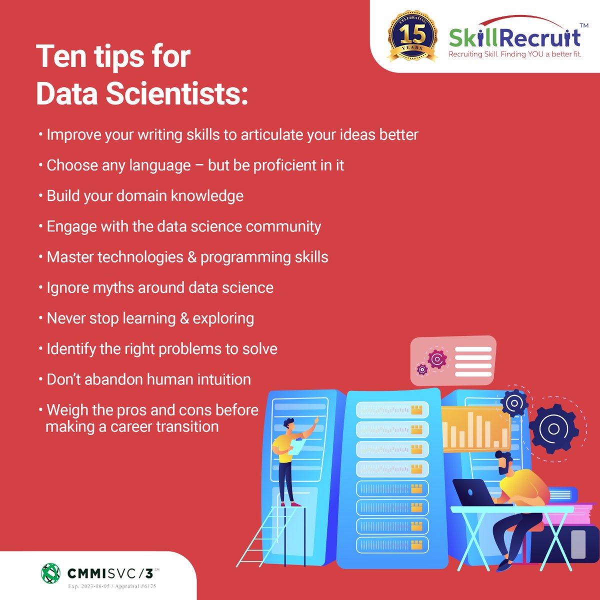 SkillRecruit's tweet photo. Want to start a career in Data Science but not sure where to start? Here are a few tips to help you decide!
#SkillRecruit #Skilliantech #DataScience #TipsForDataScientist #DataScientist #EngineersRequired #JobOpening #EngineersWanted #Hyderabad https://t.co/7CrvbpM3YE