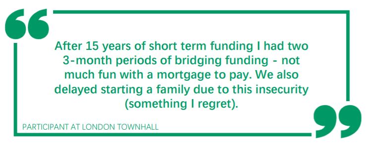 What’s the personal cost of the current  #ResearchCulture? Our new  #ReimagineReport couldn’t be clearer: https://wellcome.org/sites/default/files/wellcome-research-culture-townhalls-report_2.pdf @WellcomeTrust spoke to 760 people across the UK research community. Here's a short thread on what they told us 