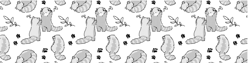 かわいくてDLしたレッサーパンダとコツメカワウソの素材、今年絶対使いこなして見せる…!!どこに使えばいいんや。#CLIPSTUDIO 