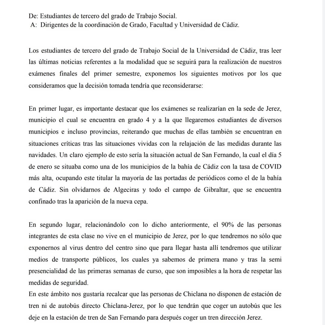 AlarmaUca's tweet photo. Sumamos el último curso de Trabajo social. Con tercero ya están todos!! #AlarmaUca #ExamenesOnlineEspana #ExamenesOnlineYa https://t.co/wjaVLClxK7