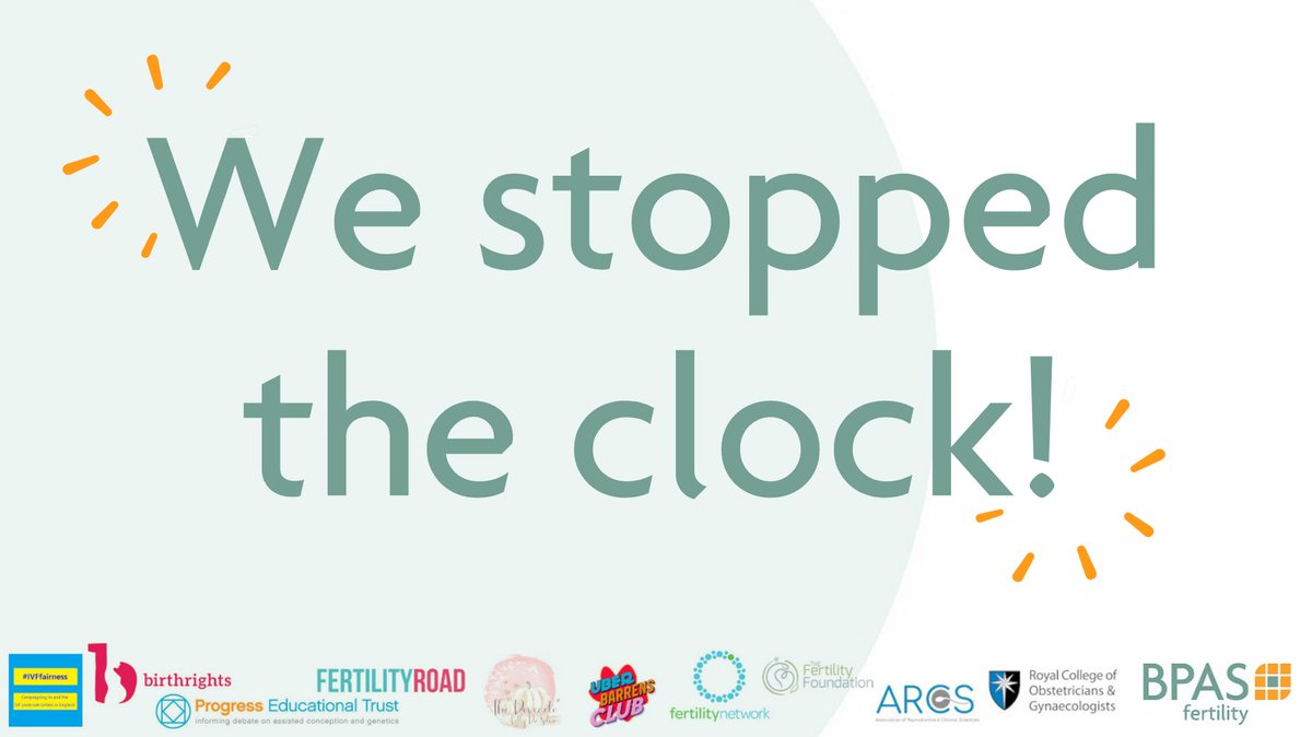 We are so excited to announce that  @NHSEngland,  @HFEA and  @NICEComms have issued guidance urging CCGs to  #StopTheClock for fertility patients. https://www.telegraph.co.uk/news/2021/01/09/coronavirus-sees-women-40s-denied-ivf-treatment/