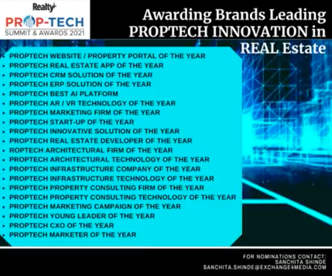 RPRealtyPlus's tweet photo. The 3rd Realty+ #PropTech #Awards 2021 is currently accepting #nominations across various #categories.
Nominate now to receive a top #honour for your #brand!
🖱️here to #nominate: https://t.co/ngIvLopYxq
#RPPropTechVirtual #Entries #PropTechAwards #AI #ARVR #ERP #CRM @theqdesq https://t.co/jCKBRSSjFr