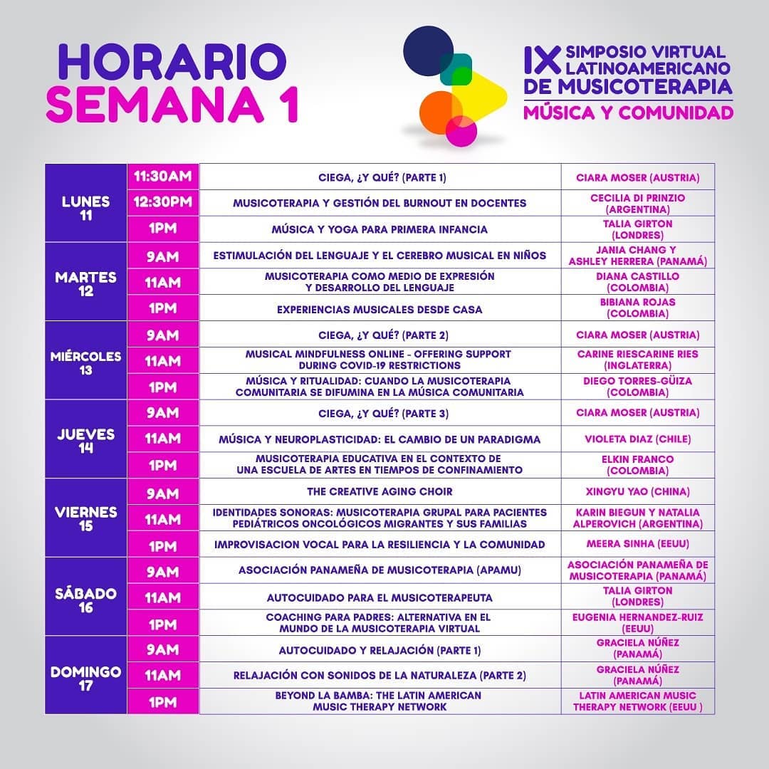 Te invitamos a participar al IX al Simposio Latinoamericano de Musicoterapia como parte de la programación del Panama Jazz Festival recuerda ingresar en la página web panamajazzfestival.com donde podrás observar toda la programación qué hay para ti.