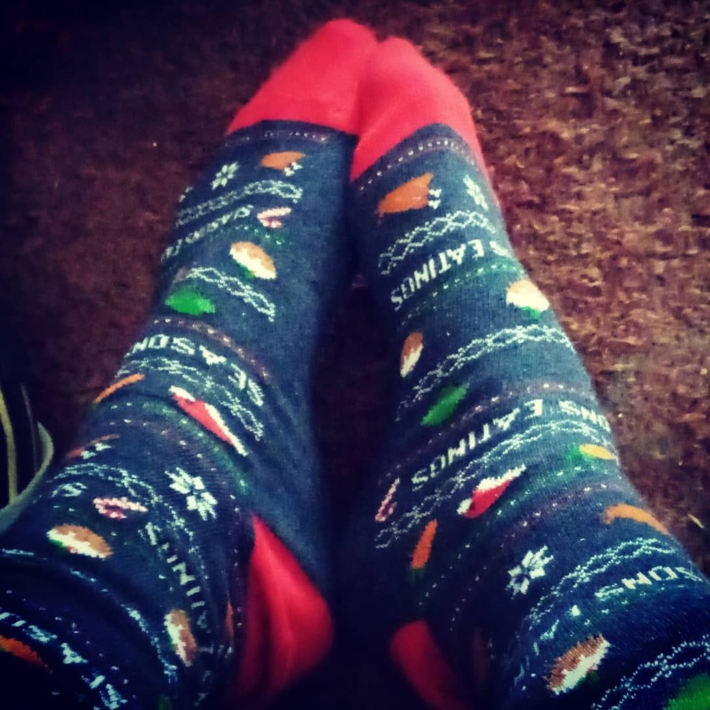 Midge_UK's tweet photo. Christmas socks aren't classed as decorations right?
#twefthnight #Christmas https://t.co/EBNDqMsK2p