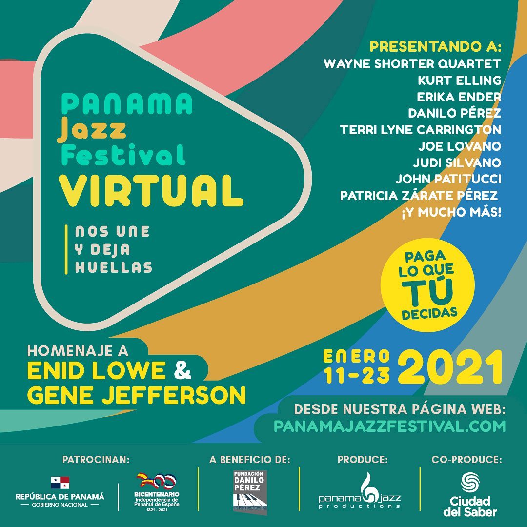 Te invitamos al Panamá Jazz Festival un evento que dejará en armonía musical del 11 al 23 de enero, el cual puedes participar de sus más de 80 actividades y conciertos a través de la página web panamajazzfestival.com 💻