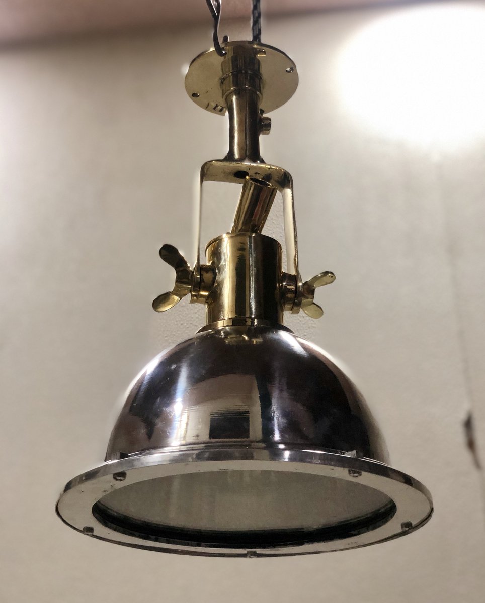 Excited to share the latest addition to my #etsyshop: Nautical Aluminium Brass Smooth Pendant Cargo Hanging Retro Ship Light etsy.me/3bqI1Px #birthday #kwanzaa #bedroom #artnouveau #metal #antiquegametable #antiquesconce #brasstablelamp #brasssidetable