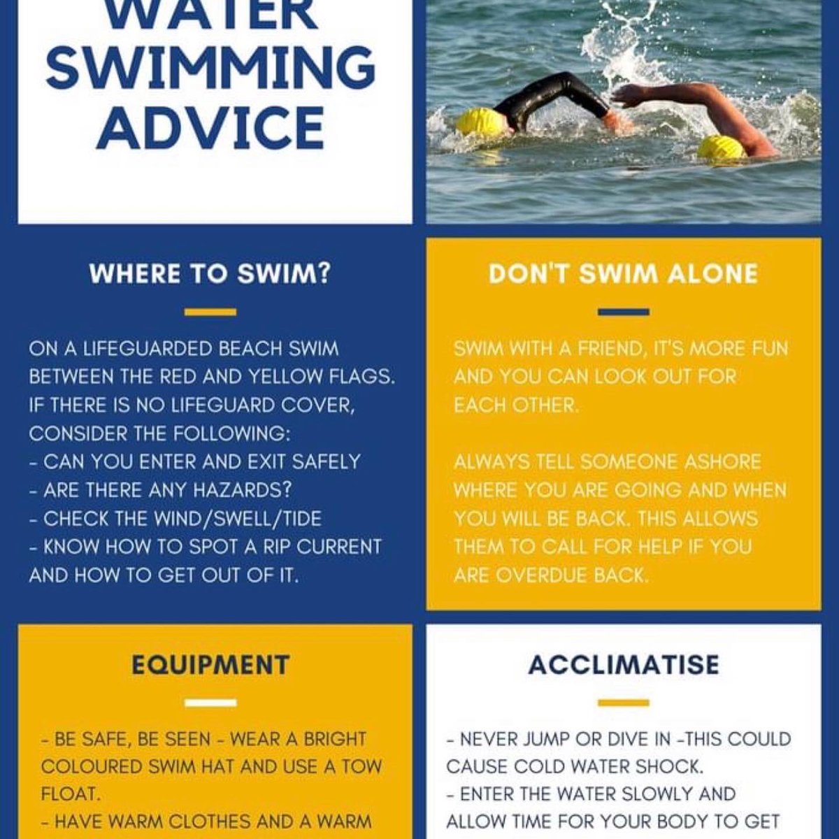 sea_clearly's tweet photo. Important advice from @JsyCoastguard if you’re new to sea swimming during the colder months. #seaswimming #coldwater #goodadvice #donttakerisks #seaclearly https://t.co/sJ3in66WnK