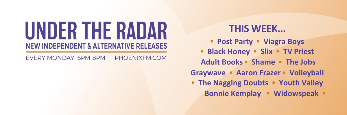 Tonight on <a href="/phoenixfm/">Phoenix FM (we're on 🦋)</a> 6-8pm new releases galore inc. <a href="/BLACKHONEYUK/">Black Honey</a> <a href="/KeelanPostParty/">Keelan</a> @TJRoberts_ <a href="/SlixUk/">SLIX</a> <a href="/BonnieKemplay/">Bonnie Kemplay</a> <a href="/TEEVEE_PRIEST/">TV Priest</a> @graywavemusicc <a href="/paledream1/">paledream</a> <a href="/TheJobsBand/">The Jobs</a> <a href="/ViagraBoys/">viagr aboys</a> <a href="/AaronFrazer_/">Aaron Frazer</a> <a href="/adultbooksca/">Adult Books</a> <a href="/PersonalSpacers/">Personal Space🌹</a> <a href="/widowspeaking/">Widowspeak</a> <a href="/raremonk/">Rare Monk</a> <a href="/thevicesnl/">THE VICES</a> <a href="/GRMLNBAND/">GRMLN</a>