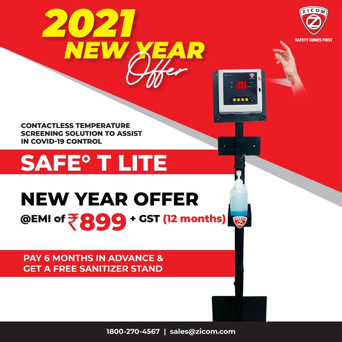 ZicomAIOT's tweet photo. Safety is our #1 priority.
Zicom's Safe°T lite
With contactless temperature screening and an alarm system for anytime anyone is remotely unsafe to be around.
*T&C applied*
#Zicom #safetnode #contactlessdevice #fightagainstcovid19 #besafe #contactlesstech #FIGHTCOVID https://t.co/zhL0iQACDj