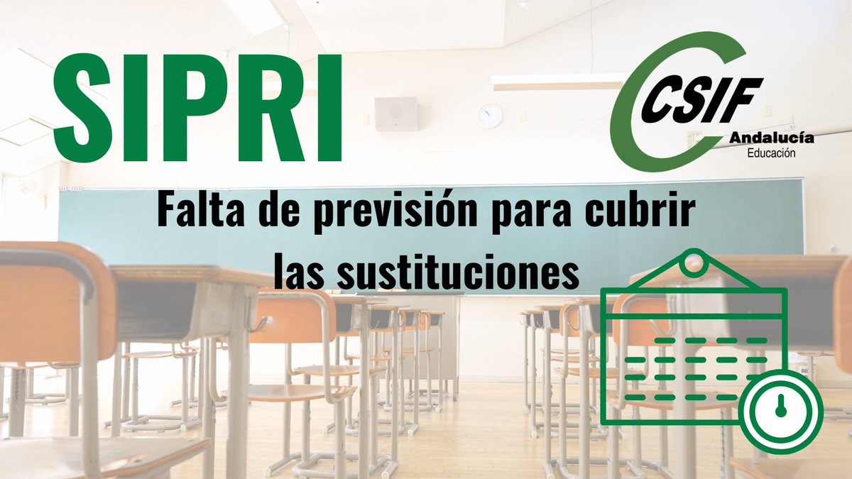 CSIFenseA's tweet photo. 💚 CSIF-A CRITICA EL RETRASO EN CUBRIR SUSTITUCIONES DE DOCENTES DEL SEGUNDO TRIMESTRE DEL CURSO Y LAMENTA QUE EL NUEVO PERSONAL INTERINO NO SE INCORPORE HASTA EL DÍA 18

Más información 👇🏼
https://t.co/xVonNEtkdz

💚 CSIF Educación Andalucía - Por ti, contigo. En un nuevo tiempo https://t.co/ew5KhKB9BY