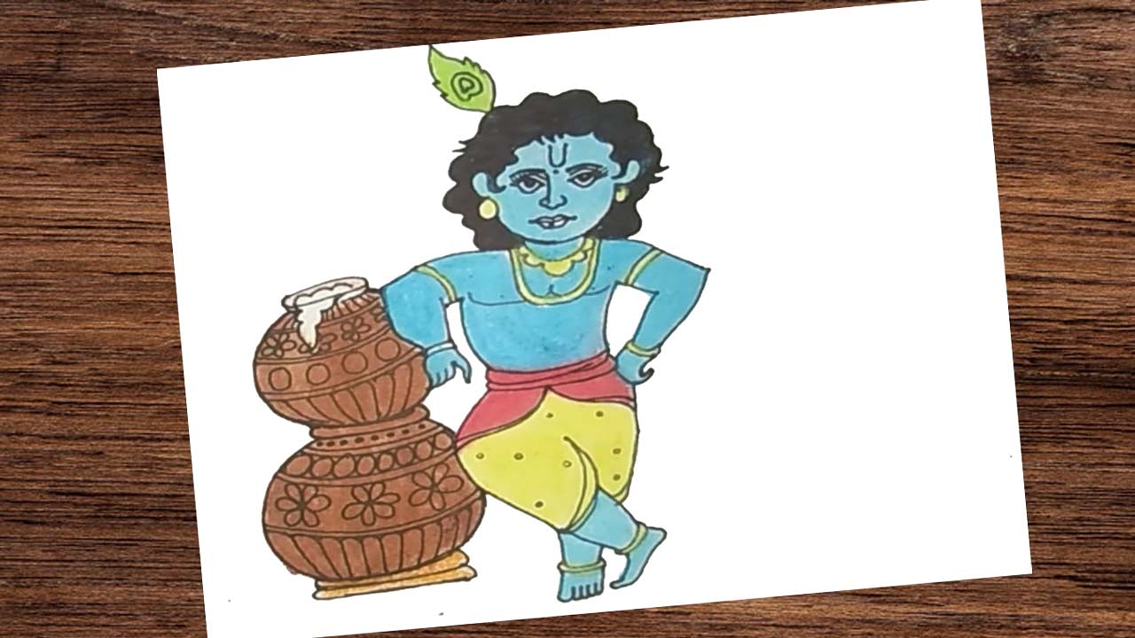 Coloring Pages | Cute Baby Krishna Coloring Pages for Kids