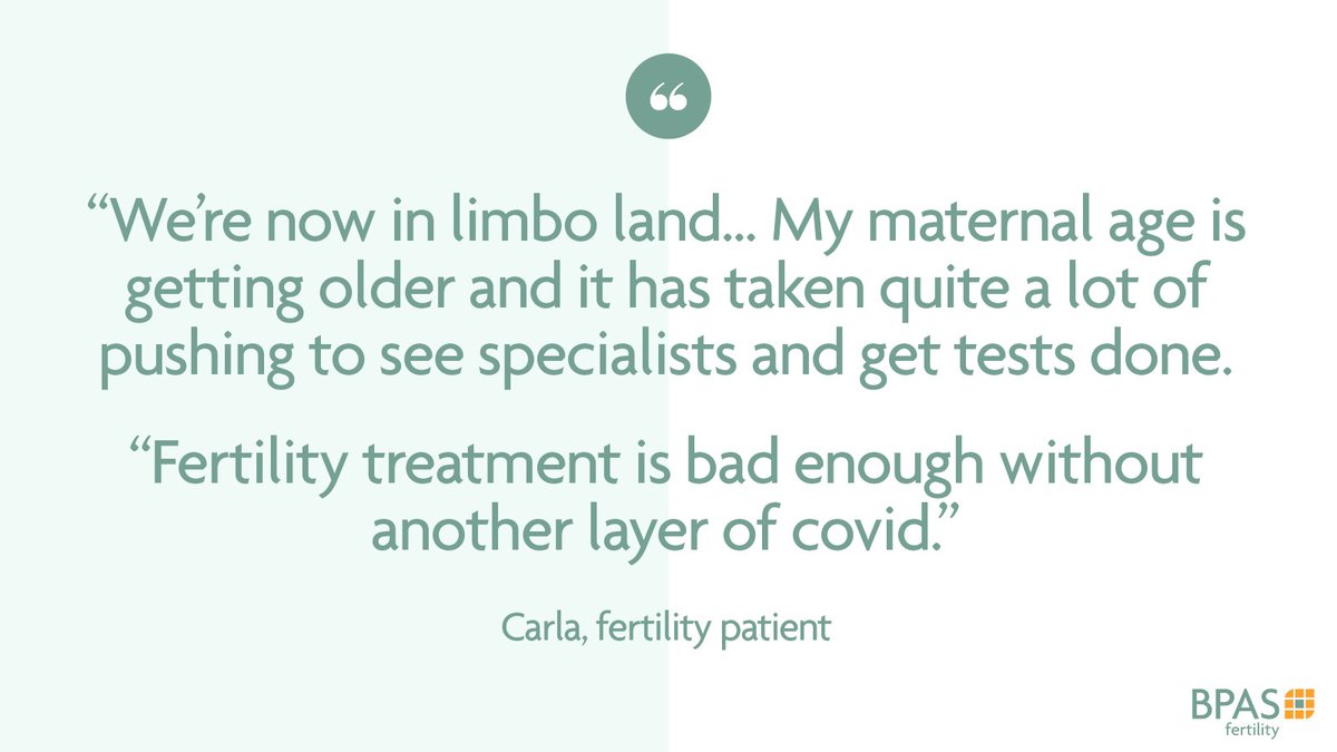 Carla is one of many patients affected by the delays due to  #Covid19. We hope CCGs will comply with this new guidance, putting fertility patients worries at bay.  #StopTheClock 