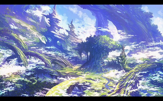 「ファンタジー 自然风景」のTwitter画像/イラスト(古い順)