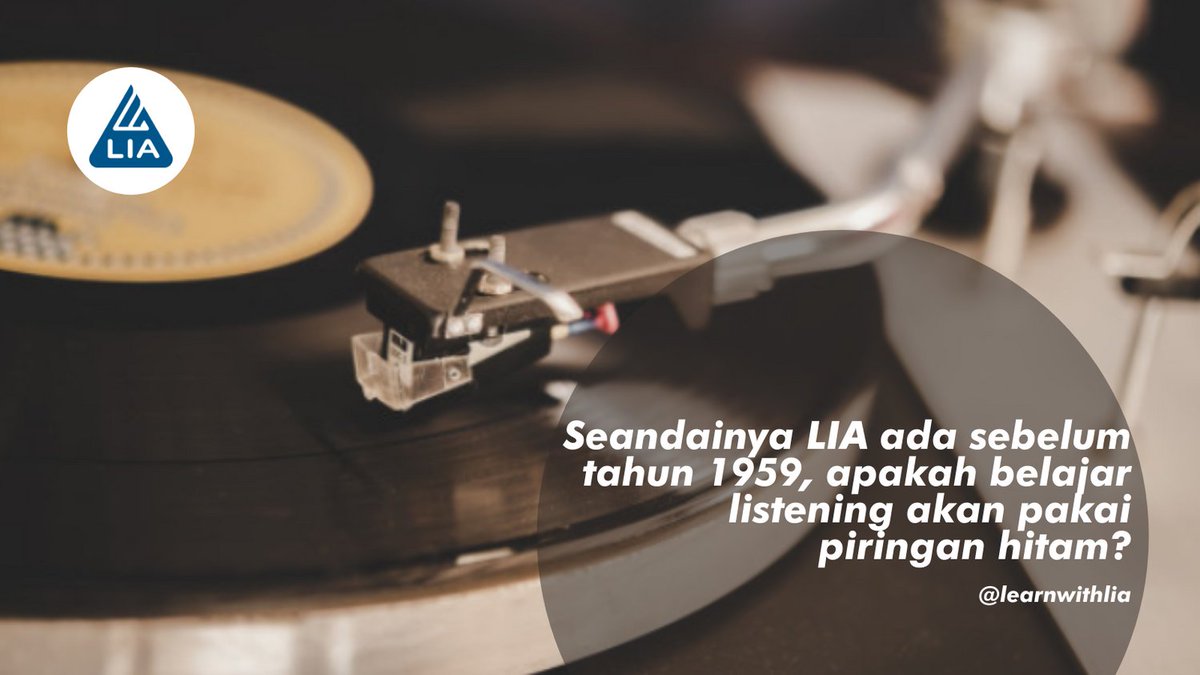 learnwithlia's tweet photo. Seandainya LIA ada sebelum tahun 1959, apakah belajar listening akan pakai piringan hitam? https://t.co/HWBwtspeiS